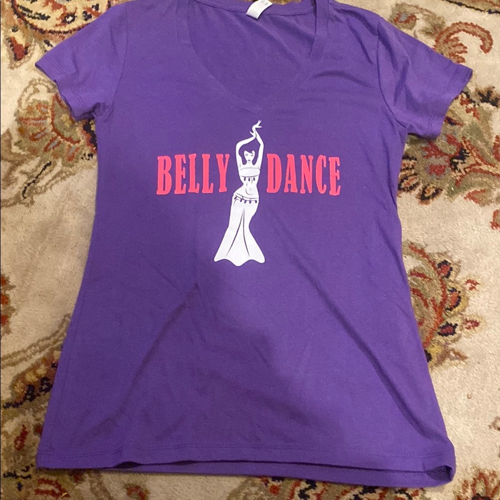 Purple Belly Dance Graphic Women's Top-M